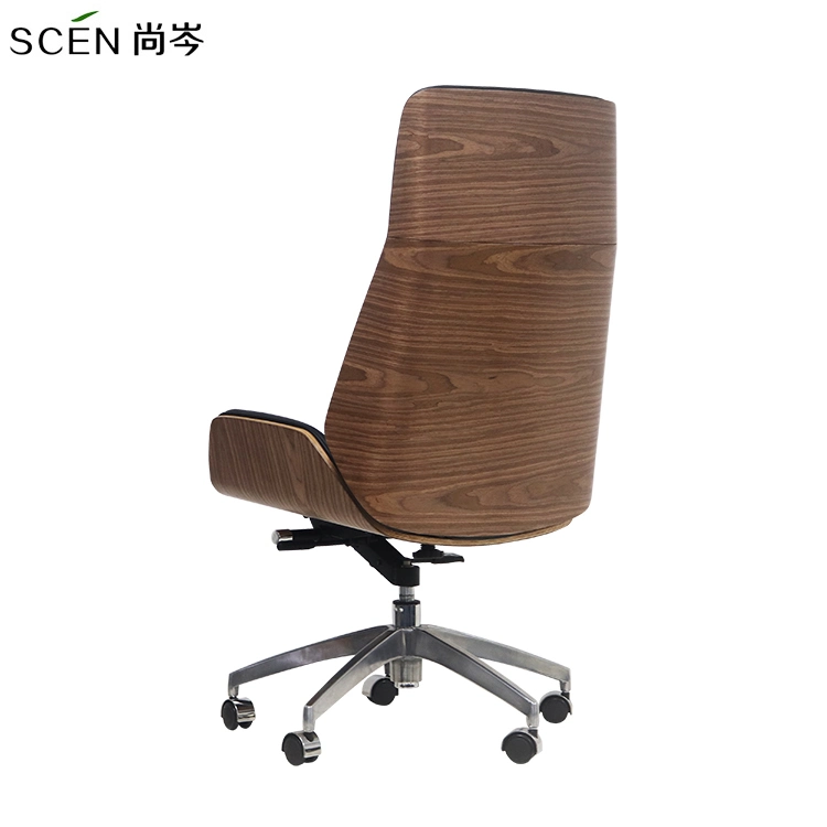 China Office Furniture Modern Design High Back Revolving Manager Boss Ergonomic Black Leather Swivel Lift Computer Executive Adjustable Gaming Office Chair